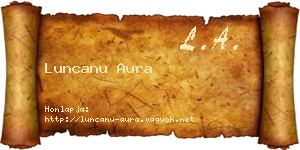 Luncanu Aura névjegykártya